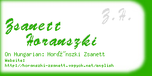 zsanett horanszki business card